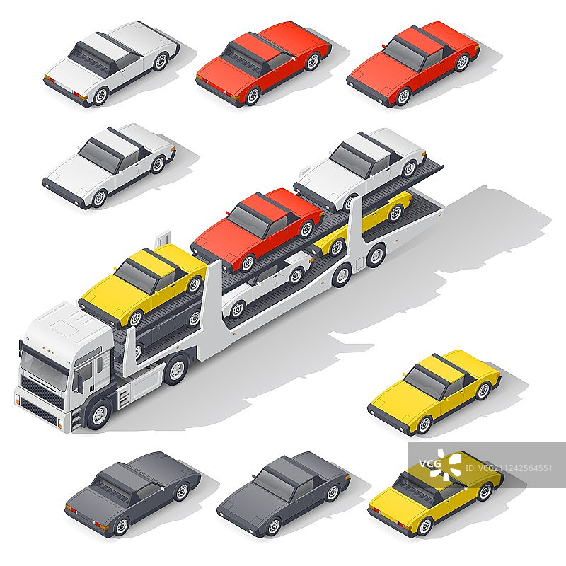 装在汽车上的车辆运输图片素材