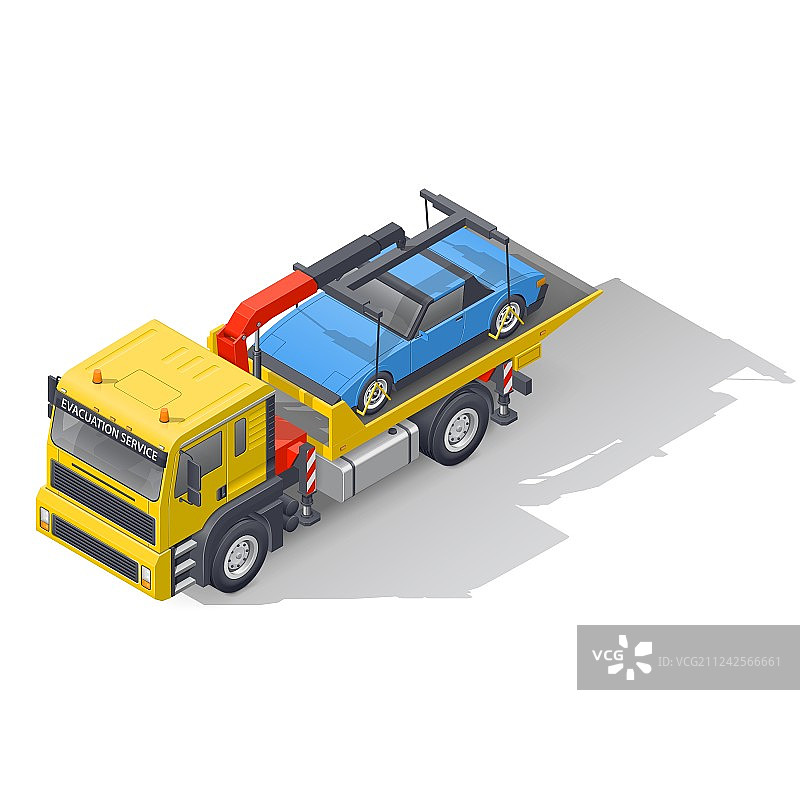运输故障车辆的拖车图片素材