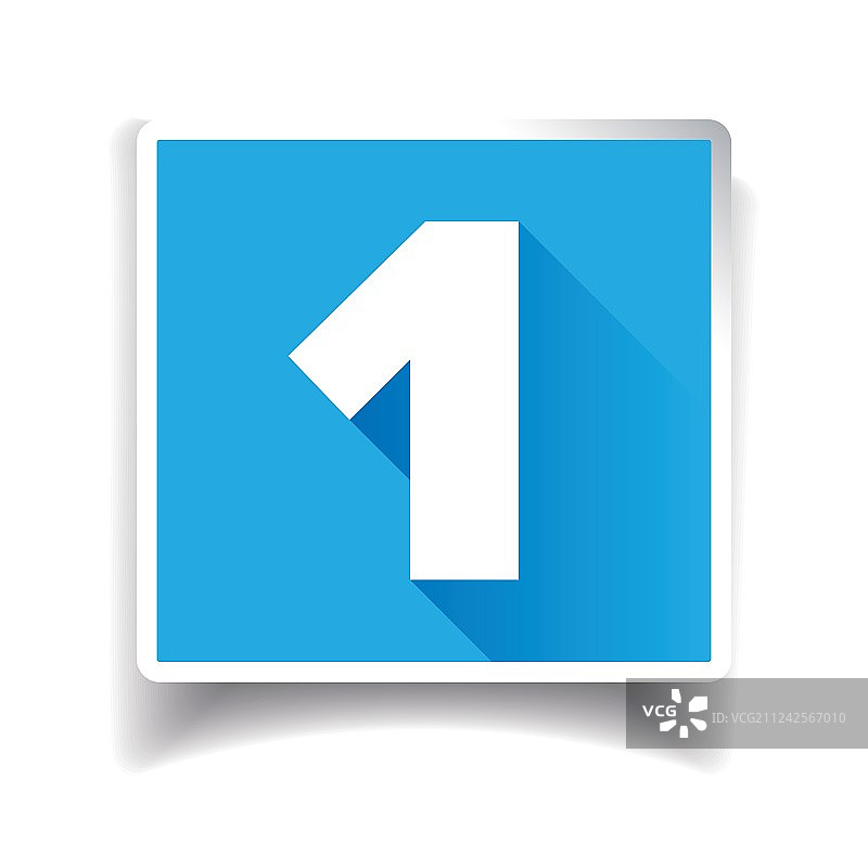 数字1标签或数字图标图片素材