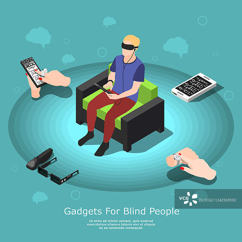 盲人组合小工具图片素材