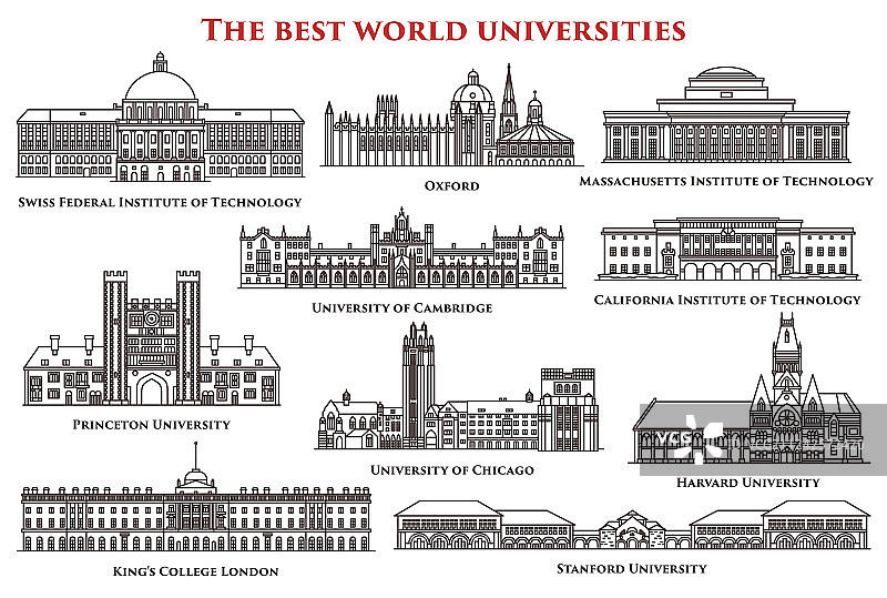 大学和学院的孤立集合图片素材