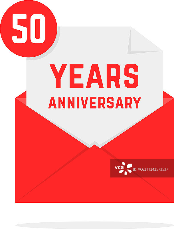 50周年纪念信函图标图片素材