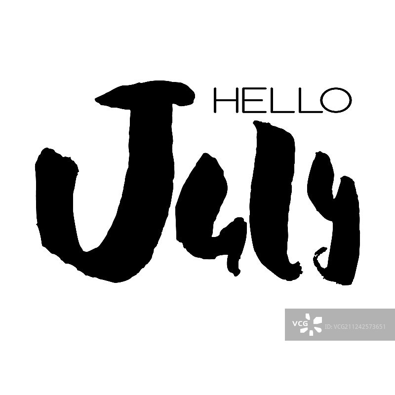 手绘文字元素月份合集图片素材