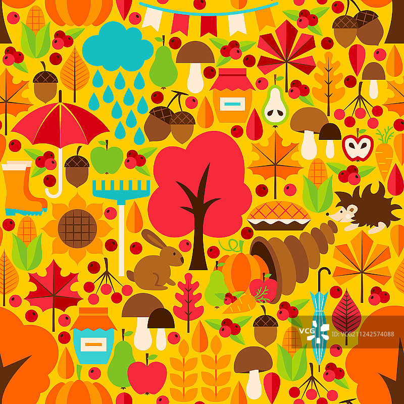 秋季无缝图案图片素材