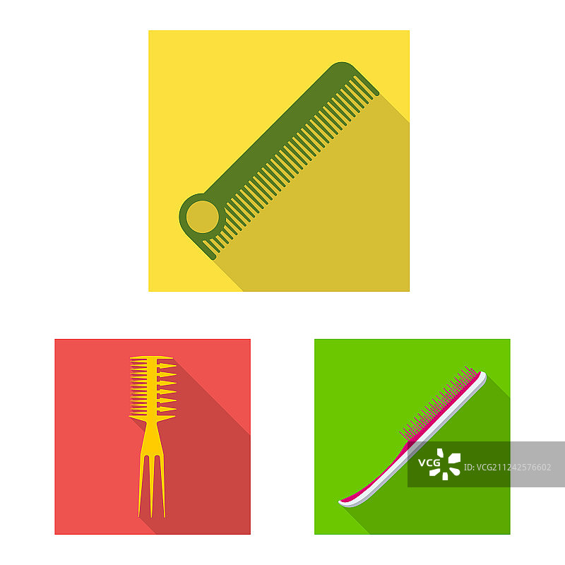 刷子和头发符号合集设计图片素材