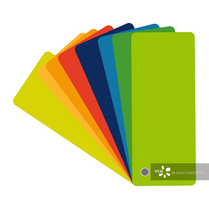 彩色样本指南图标（扁平风格）图片素材