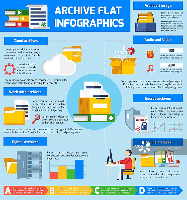 档案信息图表合集图片素材