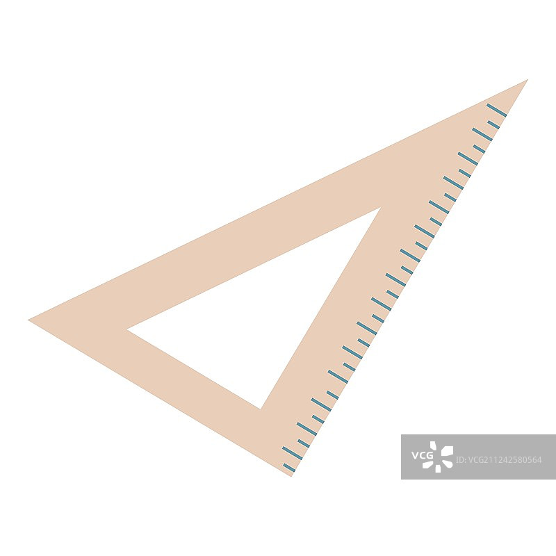 白色背景上的木制三角形图片素材