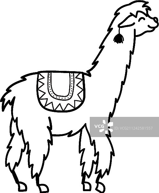 可爱的人物羊驼图片素材