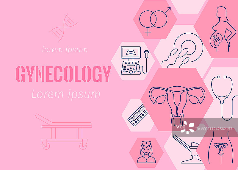 妇科扁平风格banner图片素材