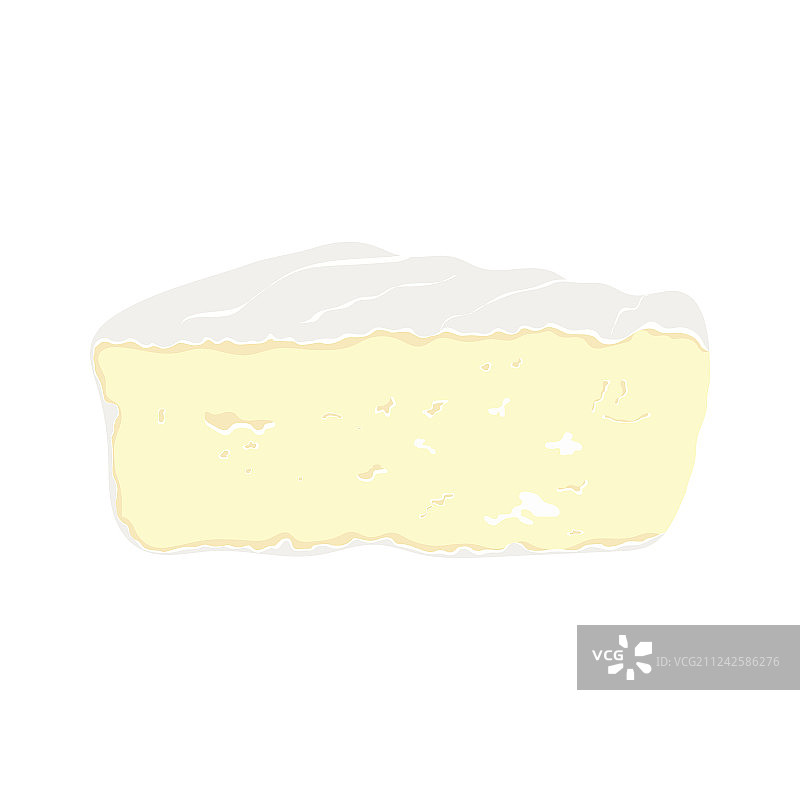 白色背景上的卡门贝尔奶酪图片素材