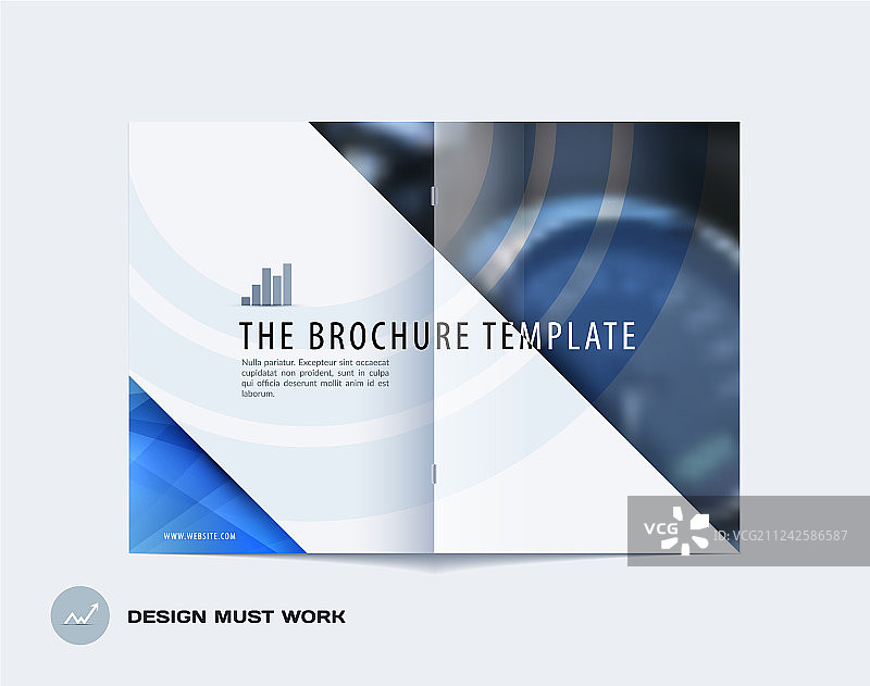 抽象双页三角形宣传册设计图片素材