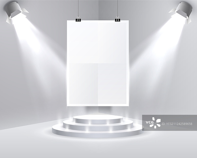 A4纸海报讲台图片素材