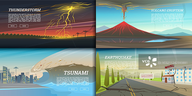 自然灾害或大灾变合集图片素材