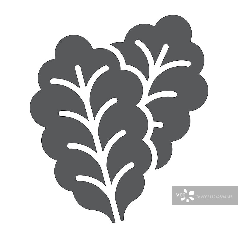 生菜字形图标，蔬菜饮食图片素材