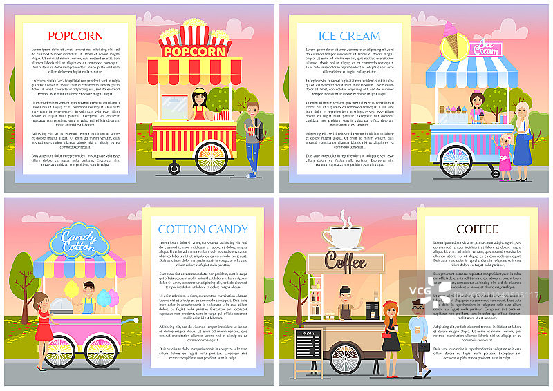 冰淇淋和棉花糖组合图片素材