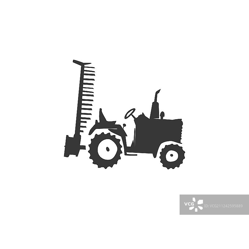 有趣的拖拉机图标图片素材