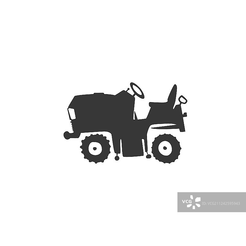 有趣的拖拉机图标图片素材