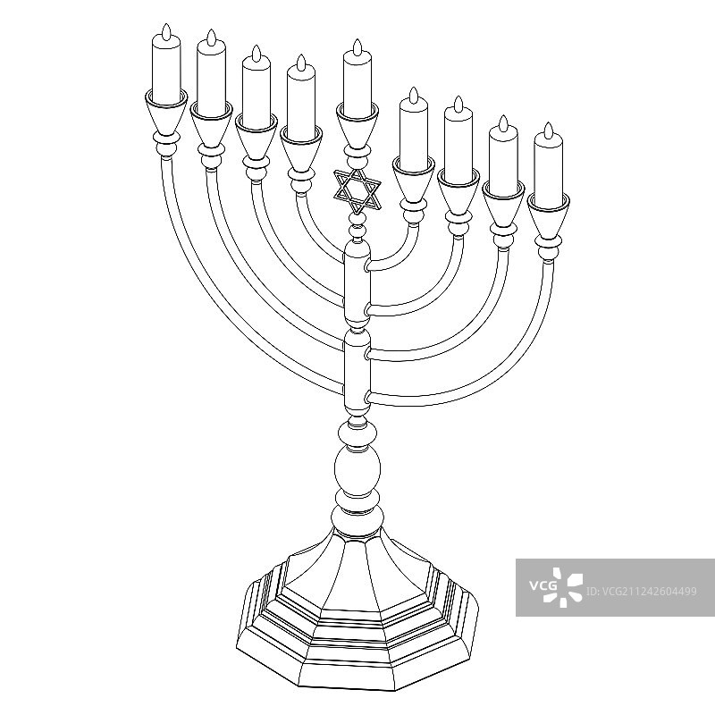 光明节烛台图片素材