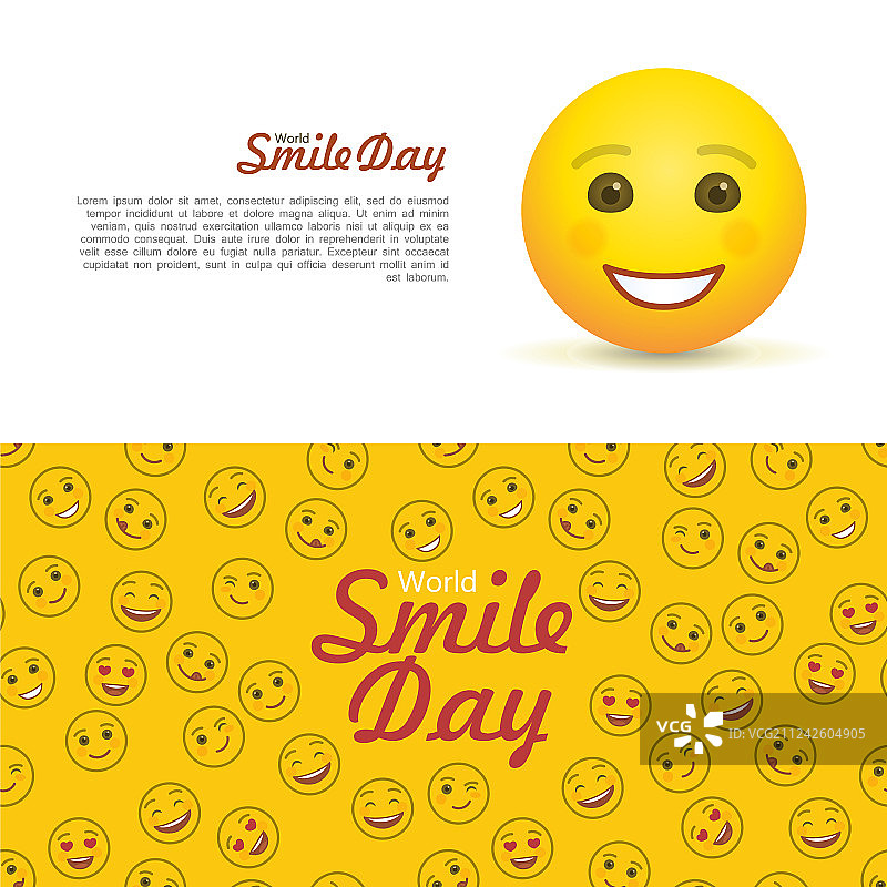 世界微笑日横版宣传单图片素材