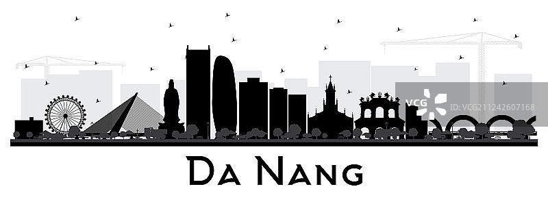 岘港越南城市天际线轮廓图片素材