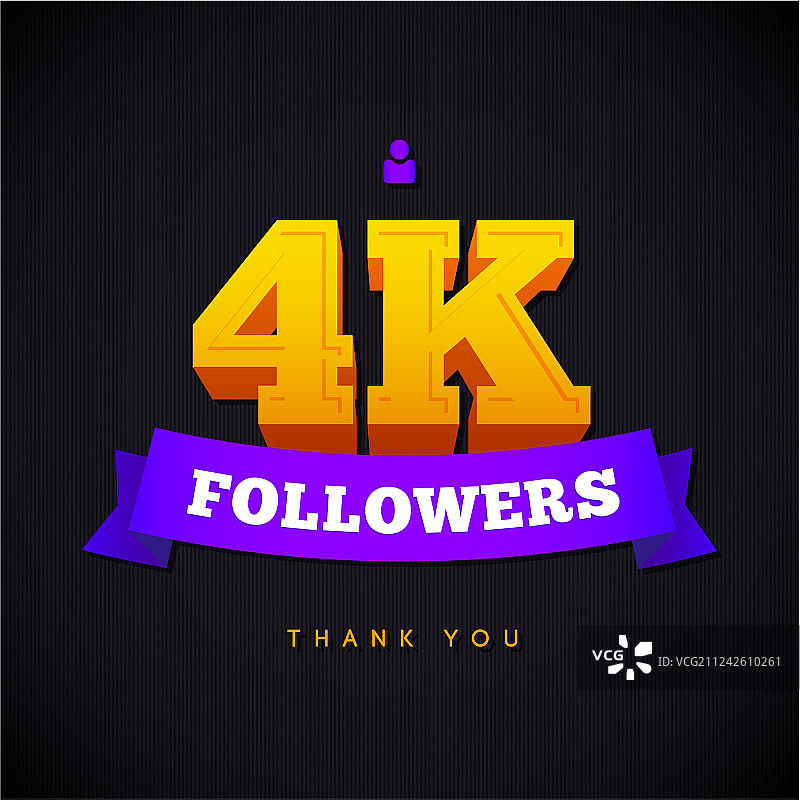 感谢4000粉丝贺卡图片素材