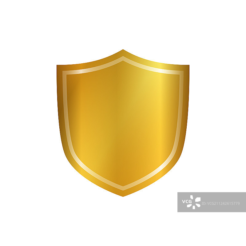 金色盾牌图标形状标志图片素材