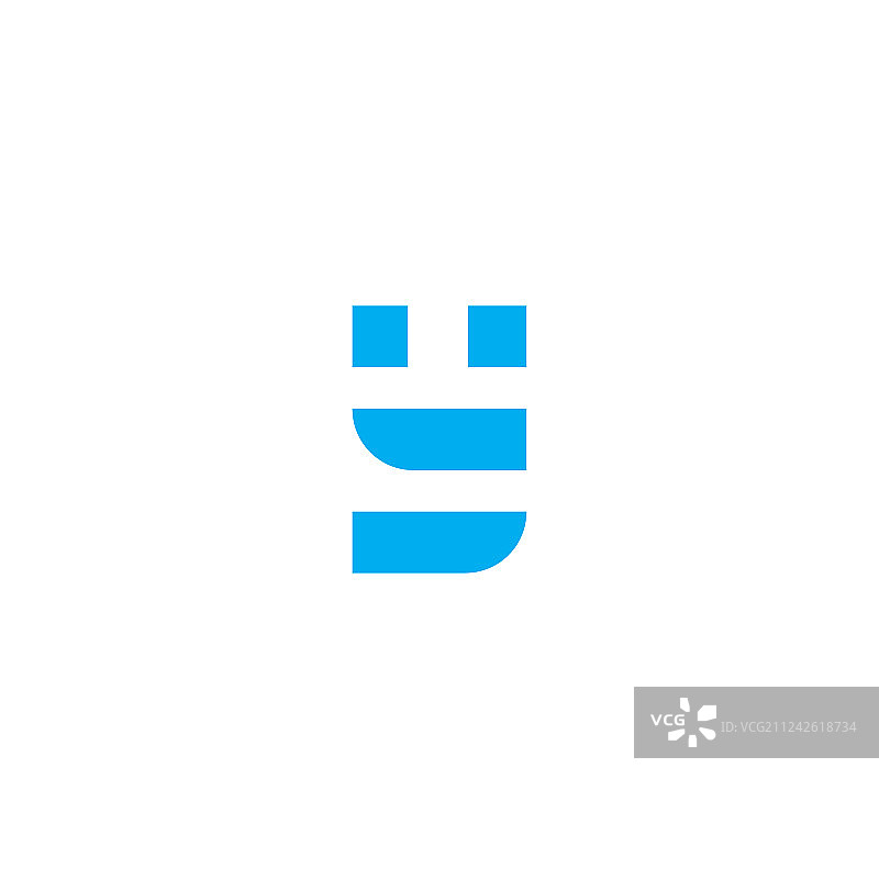 蓝色条纹字母Y标志图片素材