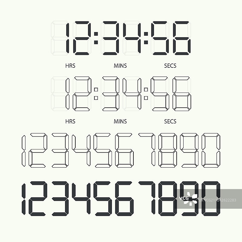 数字时钟和数字图片素材