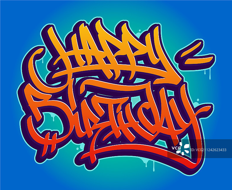 生日快乐 涂鸦风格图片素材