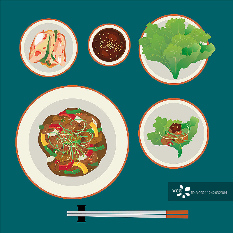 韩式烤肉图片素材