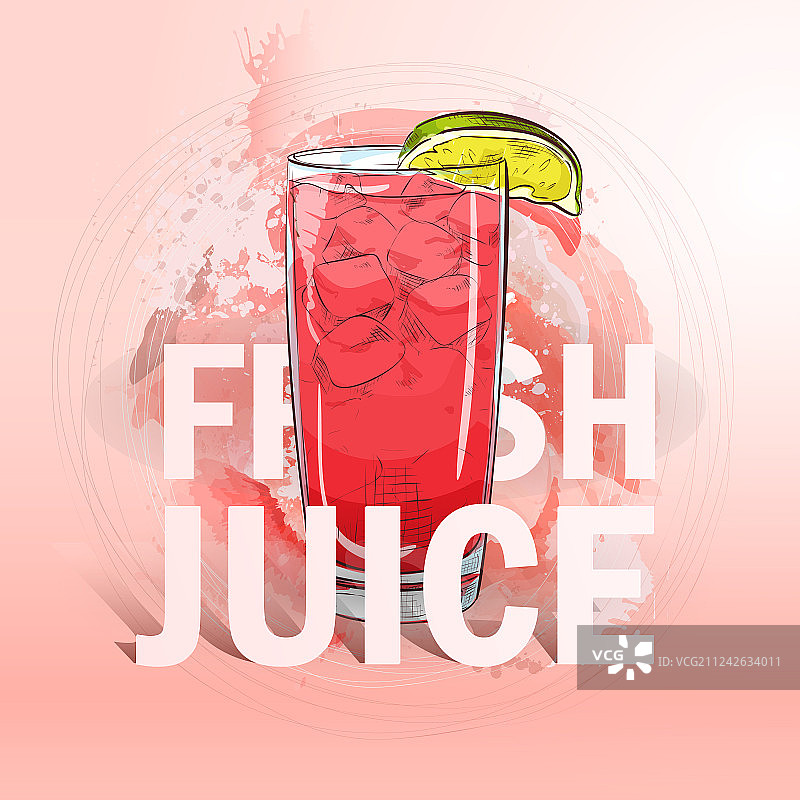 夏季新鲜果汁鸡尾酒图片素材