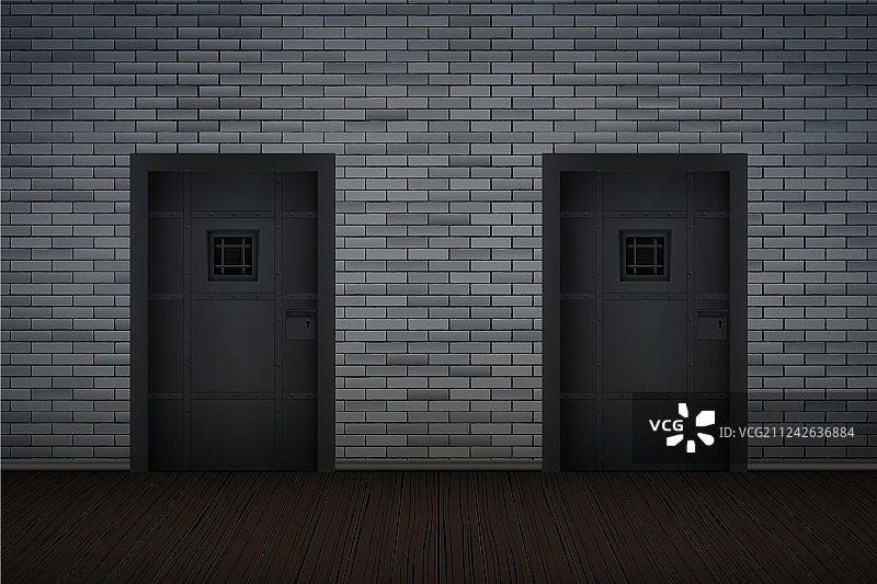黑暗砖墙和监狱内部图片素材