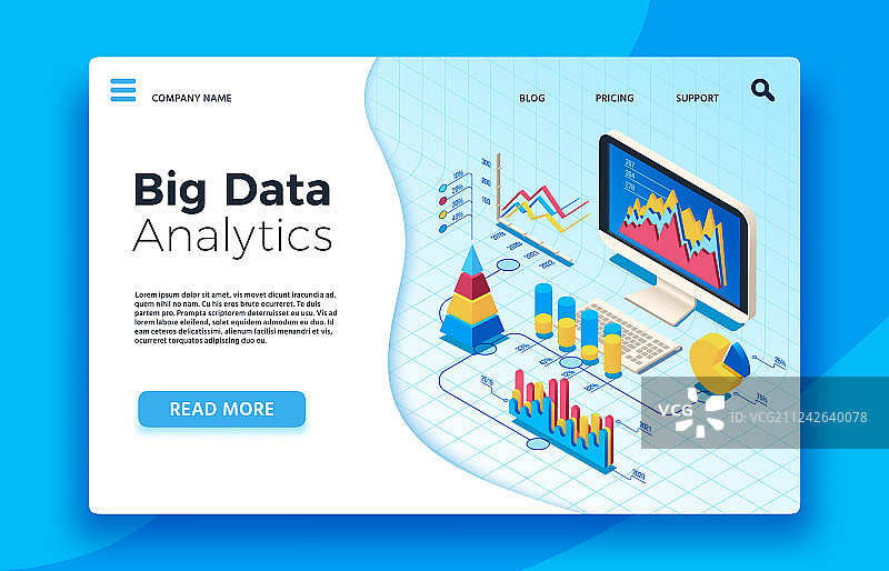 2.5D大数据分析图片素材