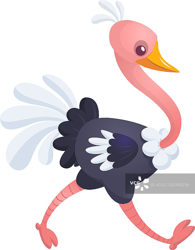 卡通可爱鸵鸟图片素材