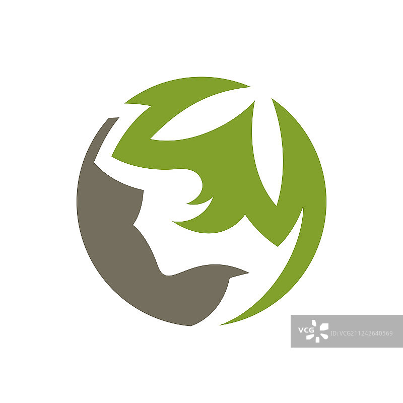 女孩头像抽象标志图片素材