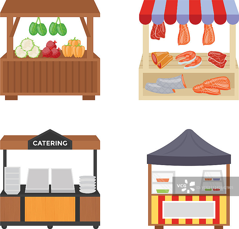 食品车扁平图标图片素材