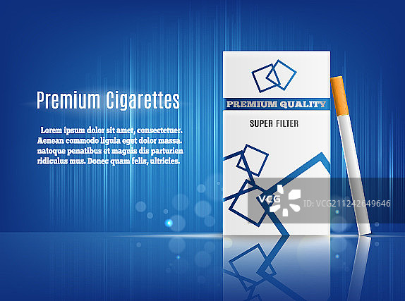 卷烟广告逼真构图图片素材
