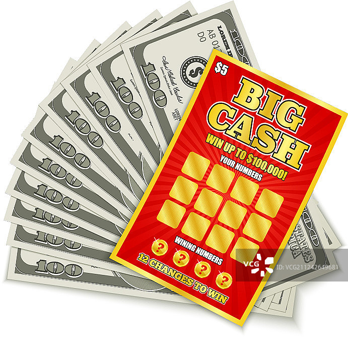 彩票现金中奖图片素材