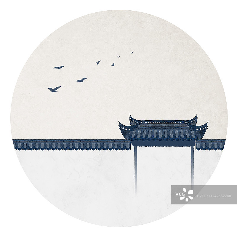 中式徽派建筑图片素材