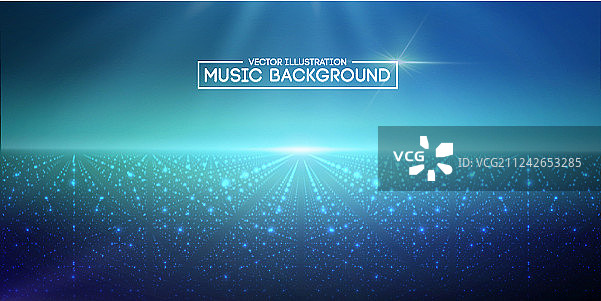 蓝色抽象音乐背景EPS10图片素材