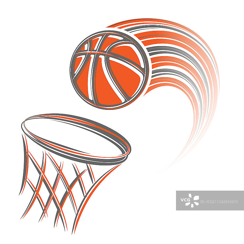 篮球与球篮图片素材