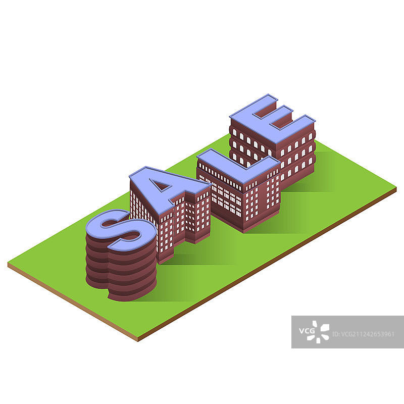 带有建筑物的促销活动图片素材