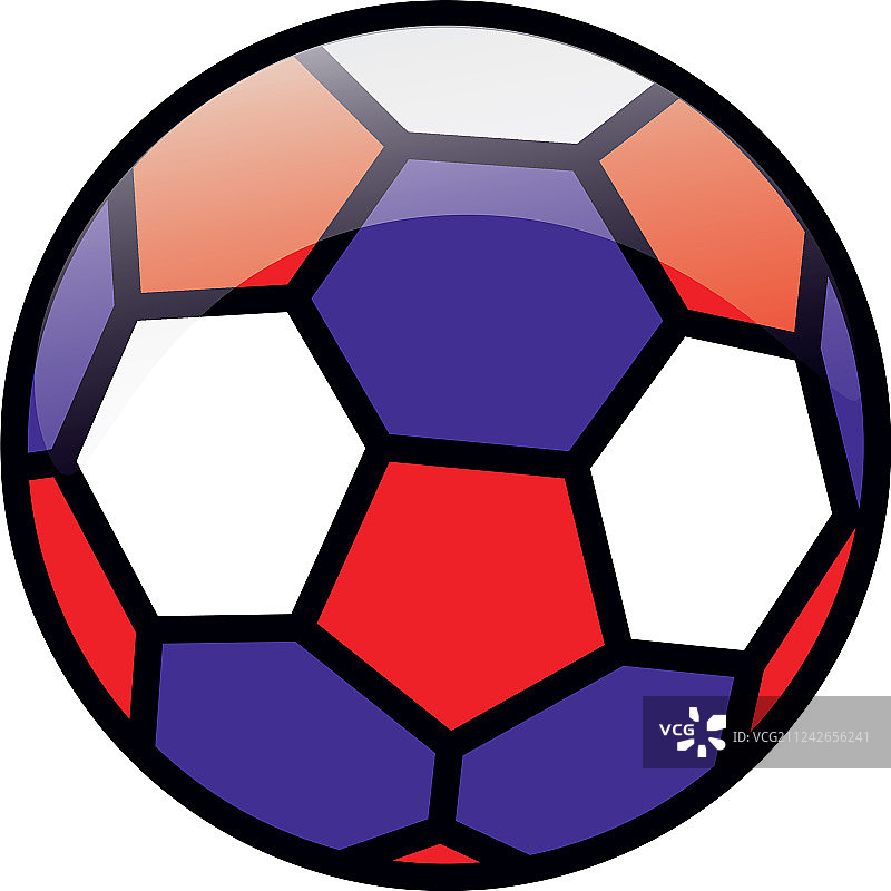 红蓝白旗足球图片素材