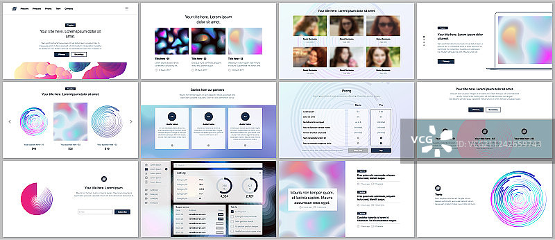 渐变几何图案模板图片素材