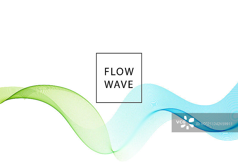 蓝绿色波浪抽象背景图片素材