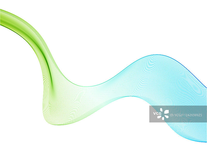 蓝绿色波浪抽象背景图片素材