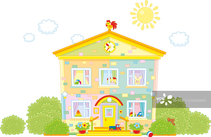 有玩具的幼儿园图片素材