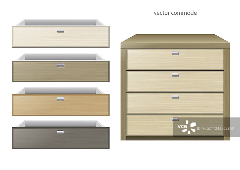 彩色抽屉柜图片素材