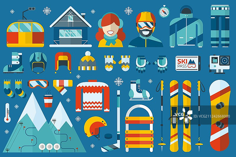 冬季运动图标图片素材